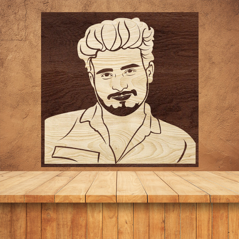 3d Wooden Portrait (Single Person)