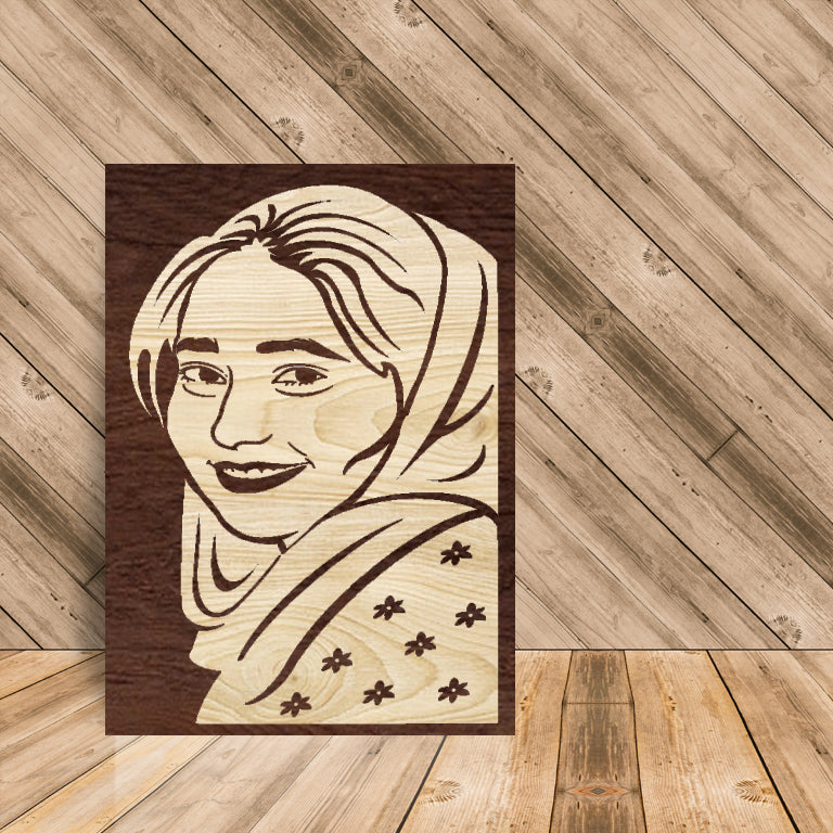 3D Wooden Portrait (Single Person)