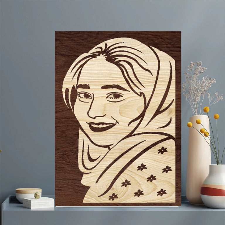 3D Wooden Portrait (Single Person)