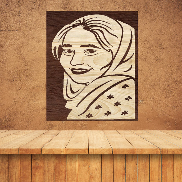 3D Wooden Portrait (Single Person)